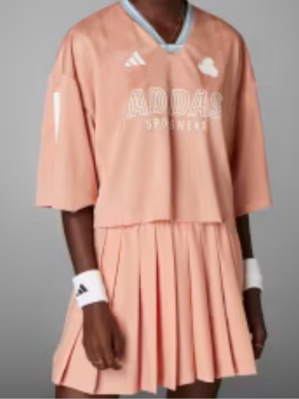 adidas Peach Tiro Pleated Skirt